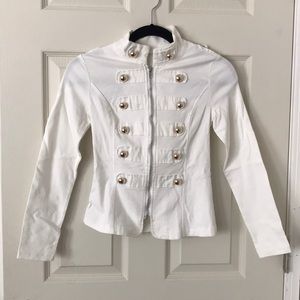 White Jacket with Rose Gold Buttons